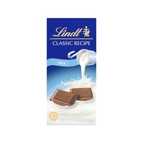 Lindt Classic Recipe Milk Chocolate Candy Bar, 4.4 oz. - Walmart.com ...