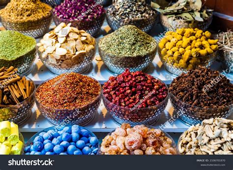 Variety Colorful Arabic Spices Herbs On Stock Photo 2106701870 ...