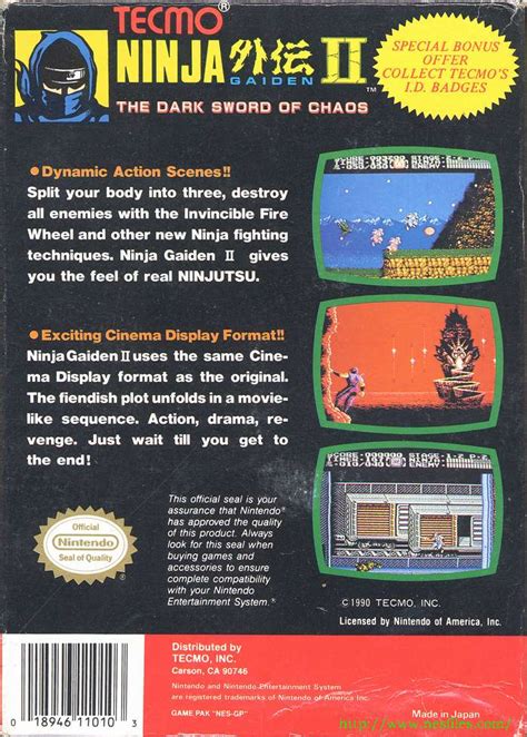 Ninja Gaiden II for NES - The NES Files