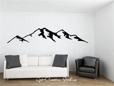 Mountain Decal Mountain Wall Decal Rocky Mountain Decal