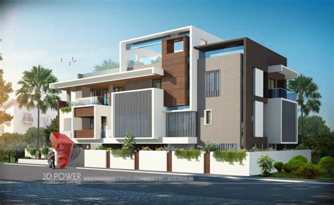 3D Architectural Bungalow Rendering | Bungalow Elevation - 3D Power