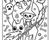 Halloween Coloring Pages Spooky Sheets Haunted House  sketch template