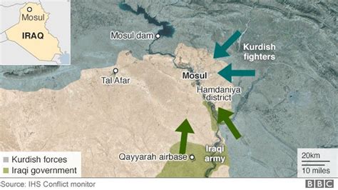 Mosul: Iraq and Kurdish troops make gains in battle - BBC News