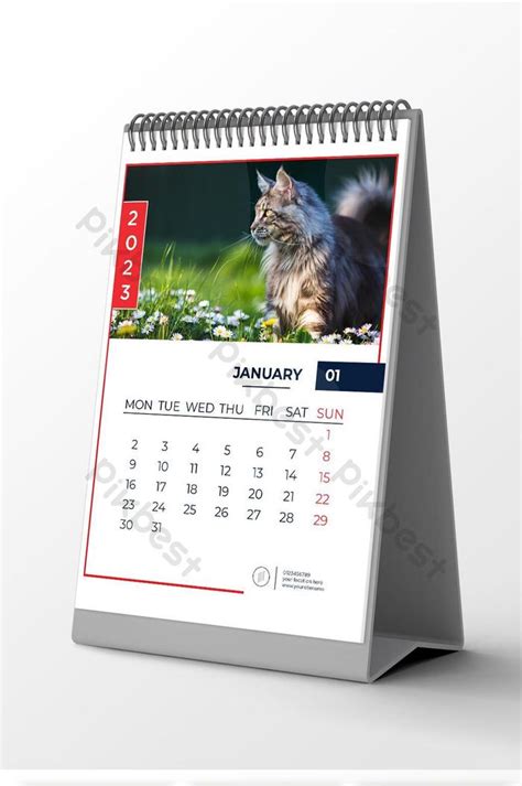 Gambar Templat Vektor Desain Kalender Meja 2023 | EPS Unduhan Gratis - Pikbest