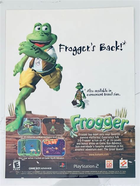 Frogger - PS2 GBA PC - Original Vintage Advertisement - Print Ads - La – Cuchiwaii