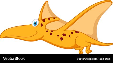 Pterodactyl dinosaur cartoon Royalty Free Vector Image