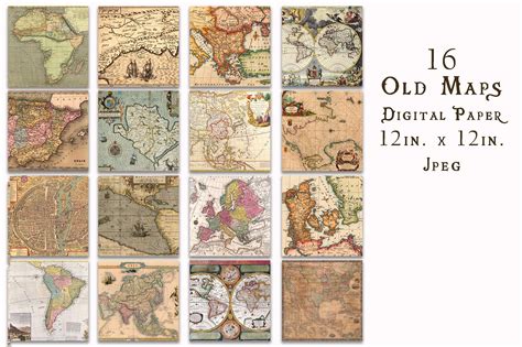 Old Maps Digital Paper by OldMarket on @creativemarket Glitter Background, Textured Background ...