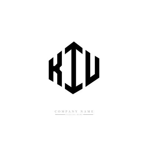 KIU letter logo design with polygon shape. KIU polygon and cube shape logo design. KIU hexagon ...