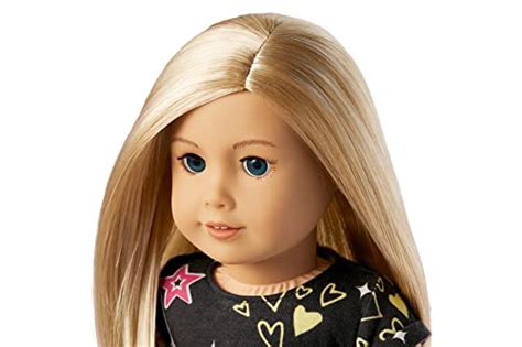 American Girl Truly Me 18-Inch Doll 100 with Dark-Blue Eyes, Layered Straight Blonde Hair, Light ...