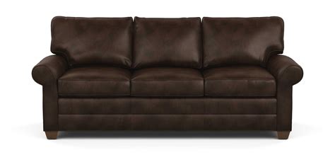 Bennett Roll-Arm Leather Three-Seat Sofa | Ethan Allen