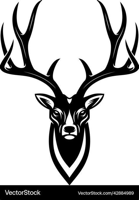 Deer hunting template Royalty Free Vector Image