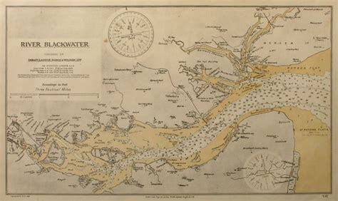 Antique Map of River Blackwater