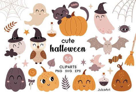 Happy Halloween Clipart, Halloween Svg Graphic by JulzaArt · Creative ...