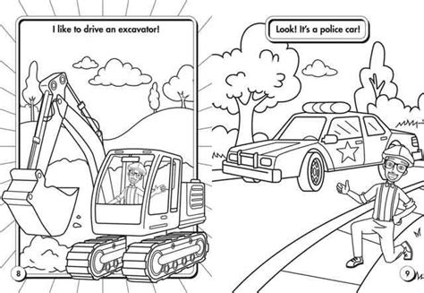 Blippi Tractor Coloring Pages