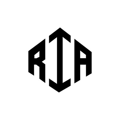 RIA letter logo design with polygon shape. RIA polygon and cube shape ...