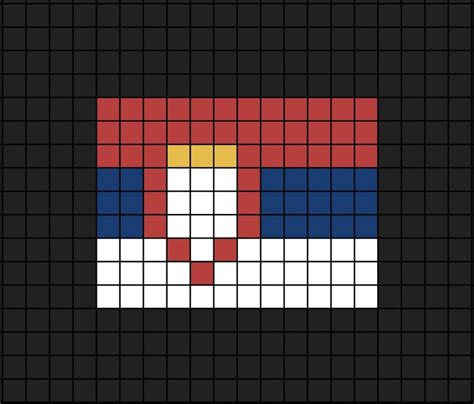 Serbia Flag Pixel Art | Dessin