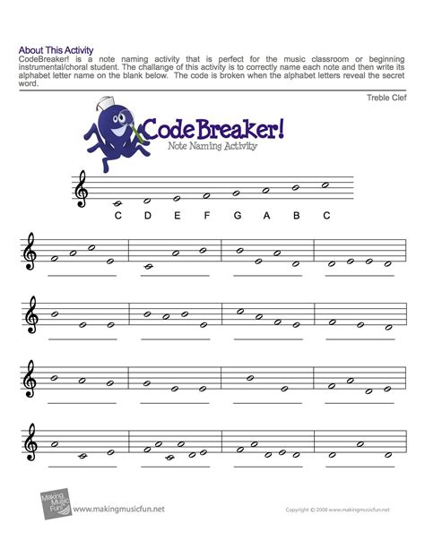 Easy Music Theory Worksheets