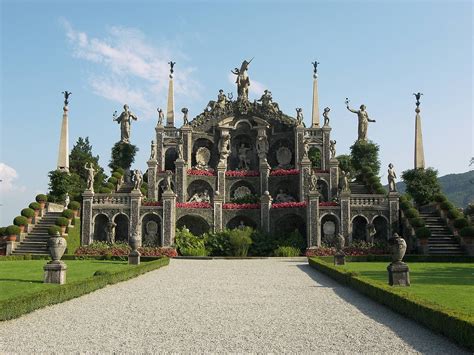 On Isola Bella, Lago Maggiore, Italy ~ Borromeo Palace garden baroque amphitheater | Stresa ...
