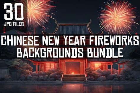 Fireworks Explosion | Chinese New Year Backgrounds Bundle