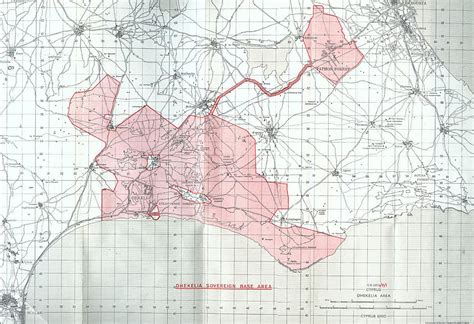 Dhekelia sovereign base area map. Dhekelia large detailed road map | Vidiani.com | Maps of all ...