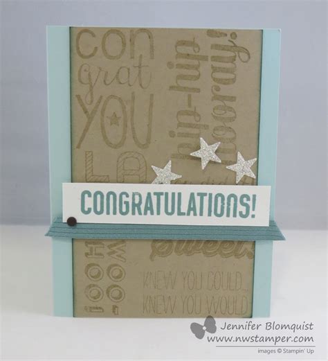 Congratulations Card in Blue – Northwest Stamper