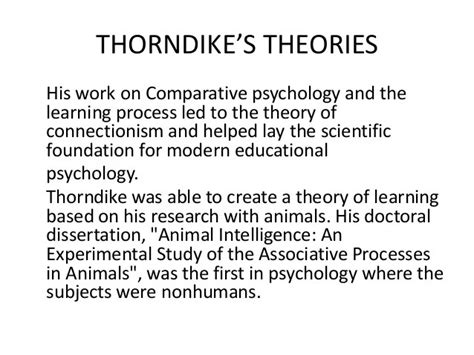 thorndike theory of learning