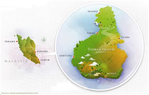 Tioman Island location map | Download Scientific Diagram