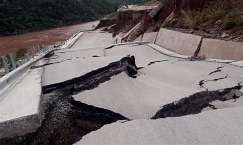 Rain wipes out portion of road along Jhelum River - Newspaper - DAWN.COM