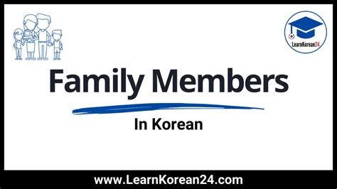 Family In Korean | Korean Vocabulary Lesson - LearnKorean24