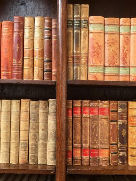 Decorative Collection of 124 Swedish Vintage Leather-Bound Books For Sale at 1stdibs