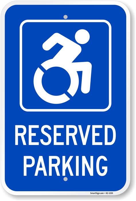 Michigan Reserved Accessible Parking Sign, SKU: K2-1220