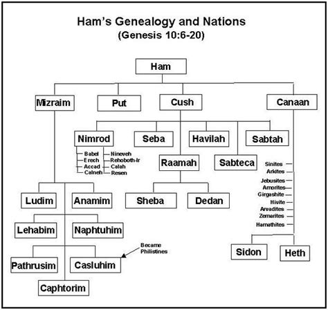 Ham's descendents | Bible words, Bible knowledge, Inductive bible study