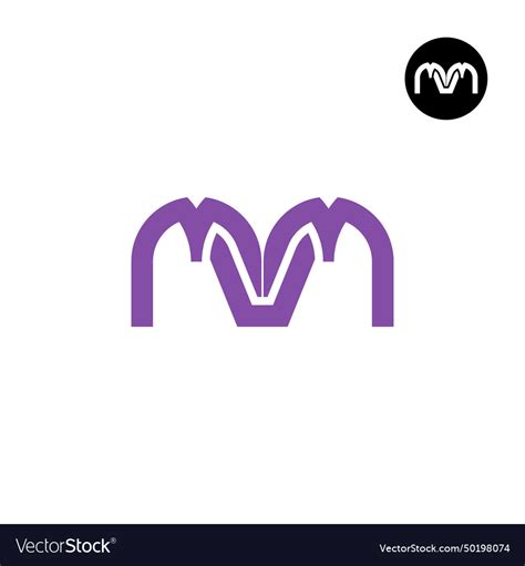 Letter mvm monogram logo design Royalty Free Vector Image