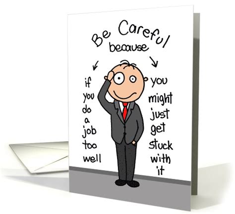 Congratulations on New Job Cartoon Man Humor card (1505018)