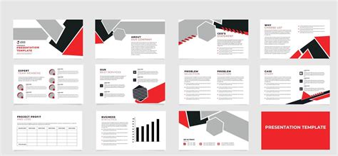 Business presentation powerpoint templates set. Use for presentation background, keynote ...