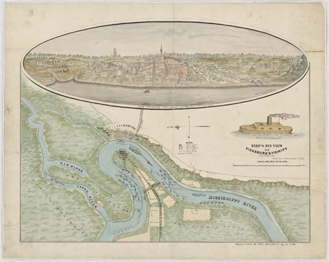 1862 Map of Vicksburg | Siege of Vicksburg