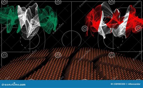 Nigeria Vs Canada Basketball, Smoke Flag Stock Illustration ...