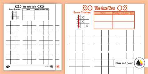 FREE Tic-tac-Toe Printable Board (teacher made) - Twinkl