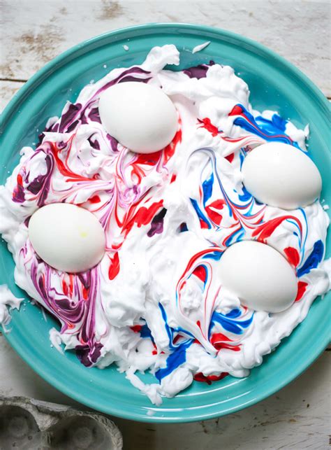 Shaving Cream Dyed Easter Eggs - Our Best Bites