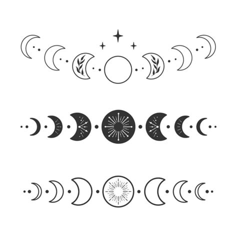 100,000 Moon phases tattoo Vector Images | Depositphotos