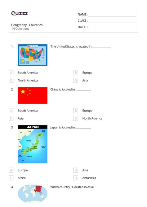 50+ Geography worksheets for 4th Grade on Quizizz | Free & Printable