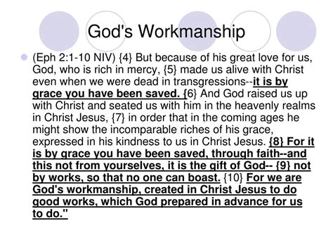 PPT - God's Workmanship PowerPoint Presentation, free download - ID:3495087