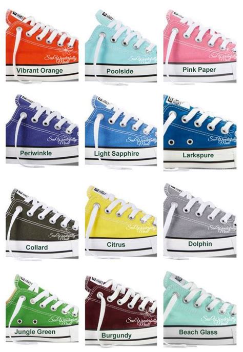 Monogrammed Converse Fresh Colors, Monogrammed Wedding Day Shoes, Fresh ...