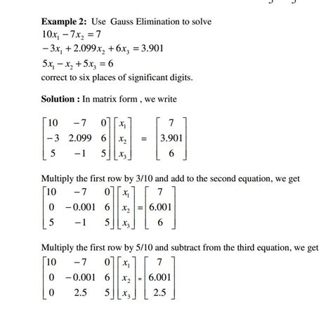 error handling - Basic Gauss Elimination yields wrong result? - Stack Overflow