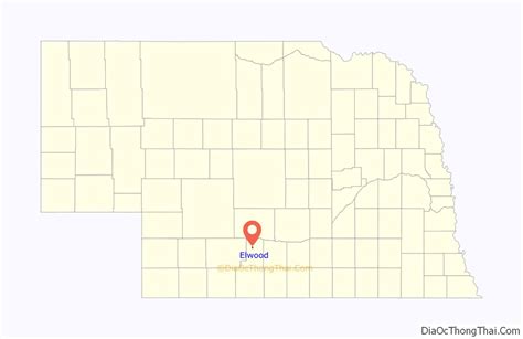 Map of Elwood village, Nebraska - Thong Thai Real