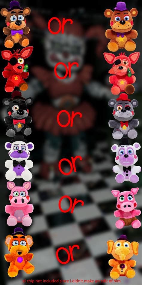 Fnaf 6 Plush Offical Vs My Edits : r/fivenightsatfreddys