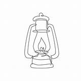 Camping Lantern Coloring Page sketch template