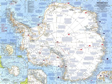 National Geographic Antarctica Map 1962 | Maps.com.com