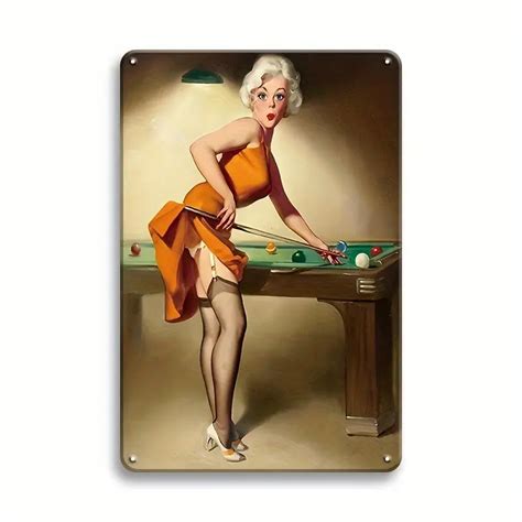 Funny Billiards Metal Sign Billiards Side Pocket Tin Poster - Temu