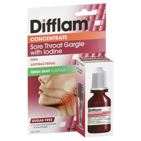 Buy Difflam Throat Gargle Iodine 15ml Online - eMedical